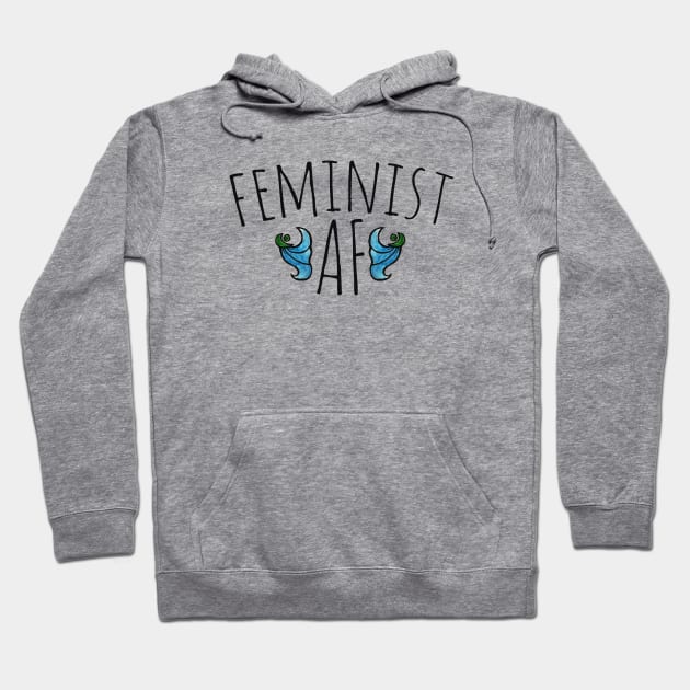 Feminist AF Hoodie by bubbsnugg